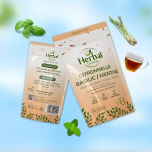 Herbal Cocktail – Citronnelle, Basilic & Menthe (15 infusettes)