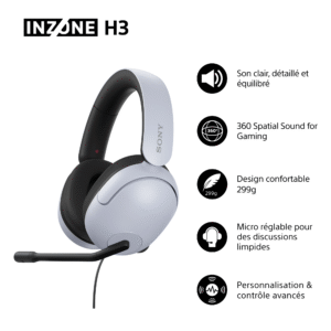 Casque Gaming Sony INZONE H3 – Filaire PS5 & PC