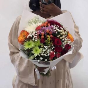 Bouquet de Fleurs Multicolores – Cadeau Élégant & Naturel