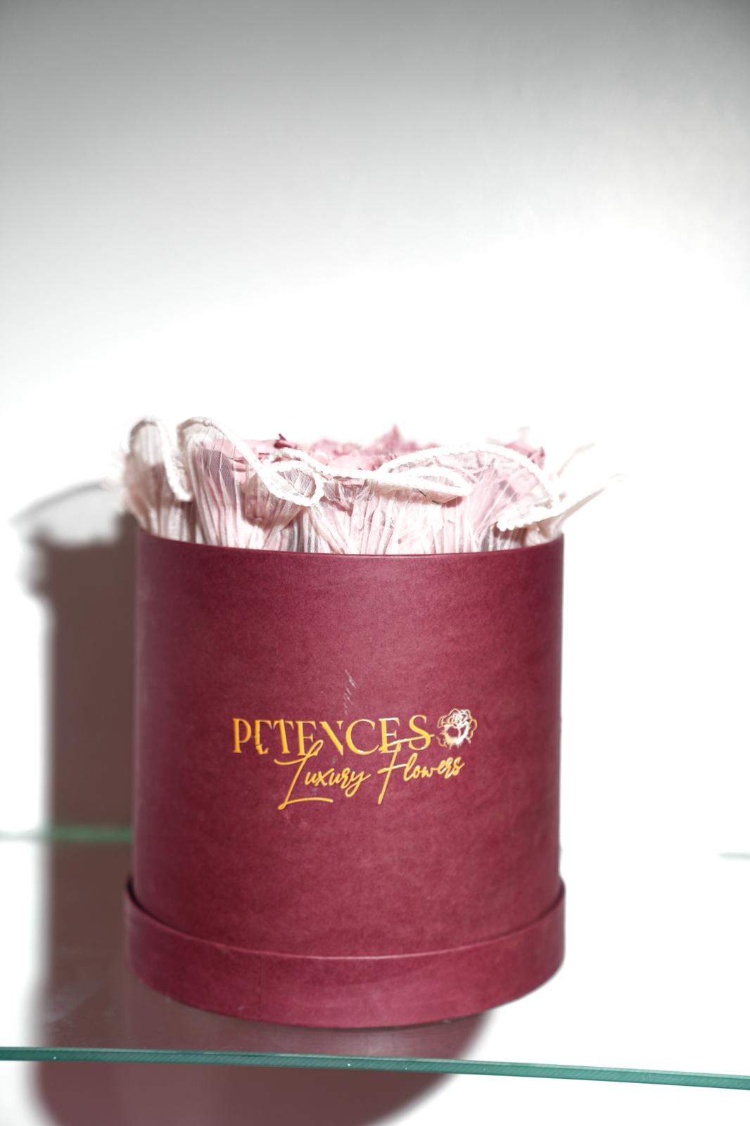 Box Florale Luxe Roses Roses Pâles Cadeau Élégant