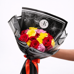 Bouquet de Roses Multicolores Prestige | Cadeau Élégant