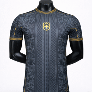 Maillot Brésil Noir & Or 25/26 – Édition Spéciale