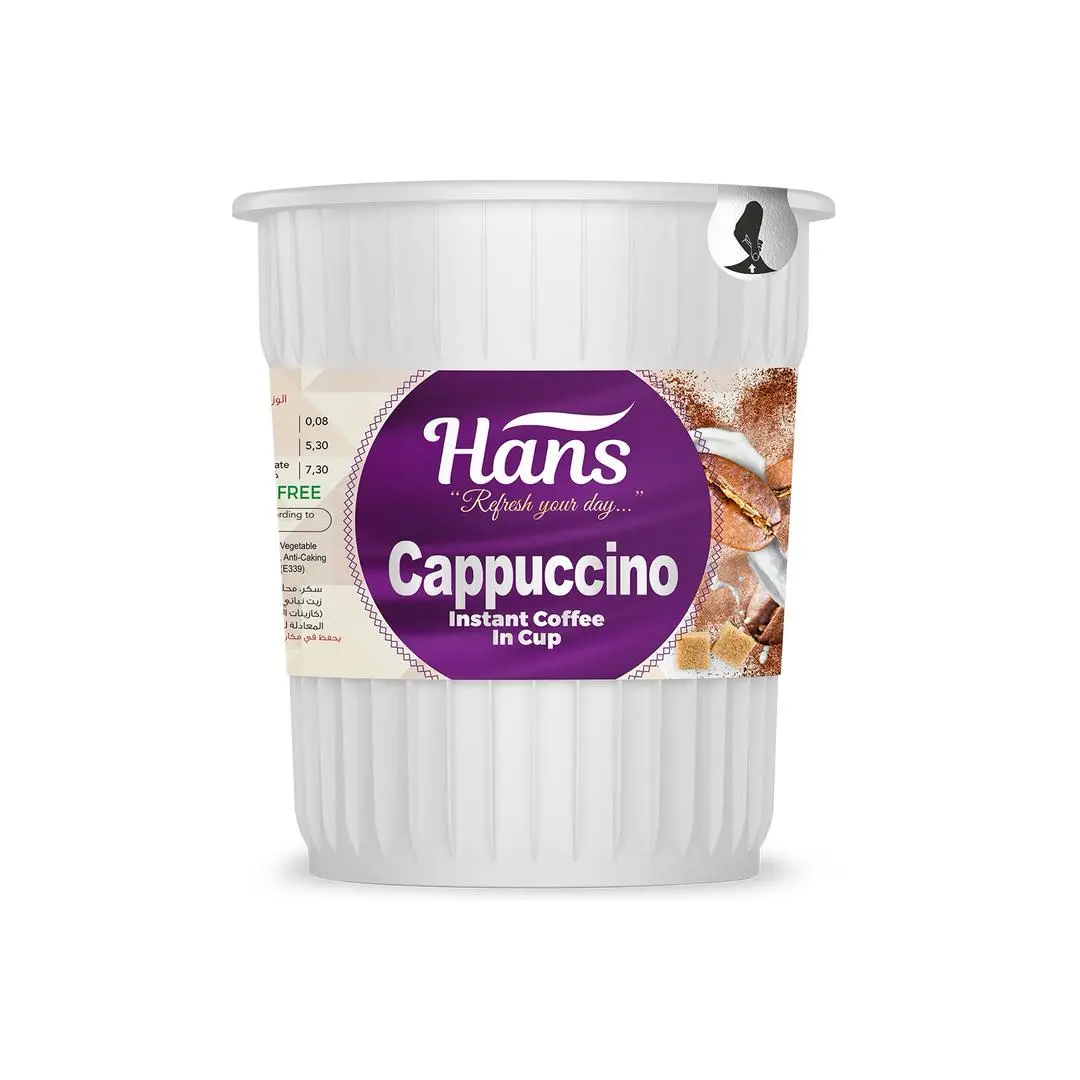 Hans – Cappuccino Instant Coffee In Cup (Pack de 6)