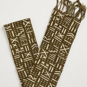 Écharpe Maham Marron à motifs blancs