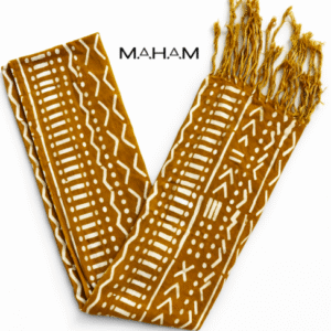 Écharpe Maham Blanche à Motifs Verts