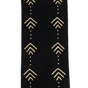 Écharpe Maham Noire à Motifs Beige