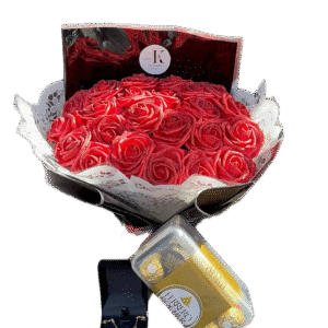 Box Amour Délicat  Bouquet, Chocolats & Collier