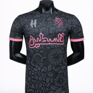 Maillot Palestine Gris & Rose 25/26– Édition Moderne